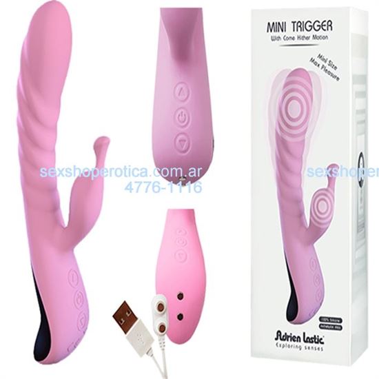 Vibrador con moviento estimulador del punto g y carga usb